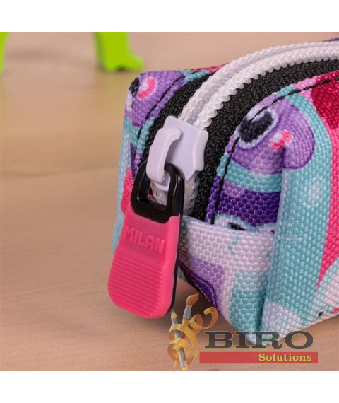 Penar școlar Milan „Aliens” cu 4 compartiment și umplutură